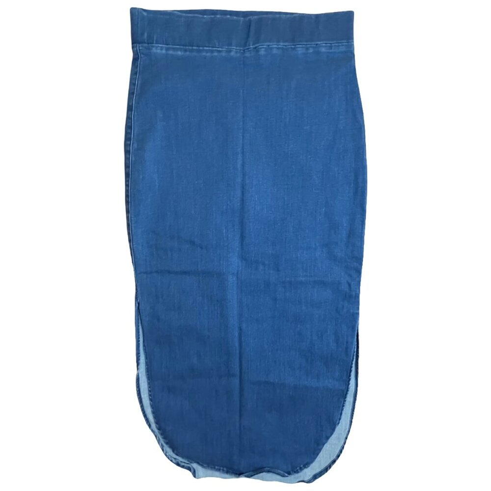 Frank and Eileen Double Slit Denim Skirt